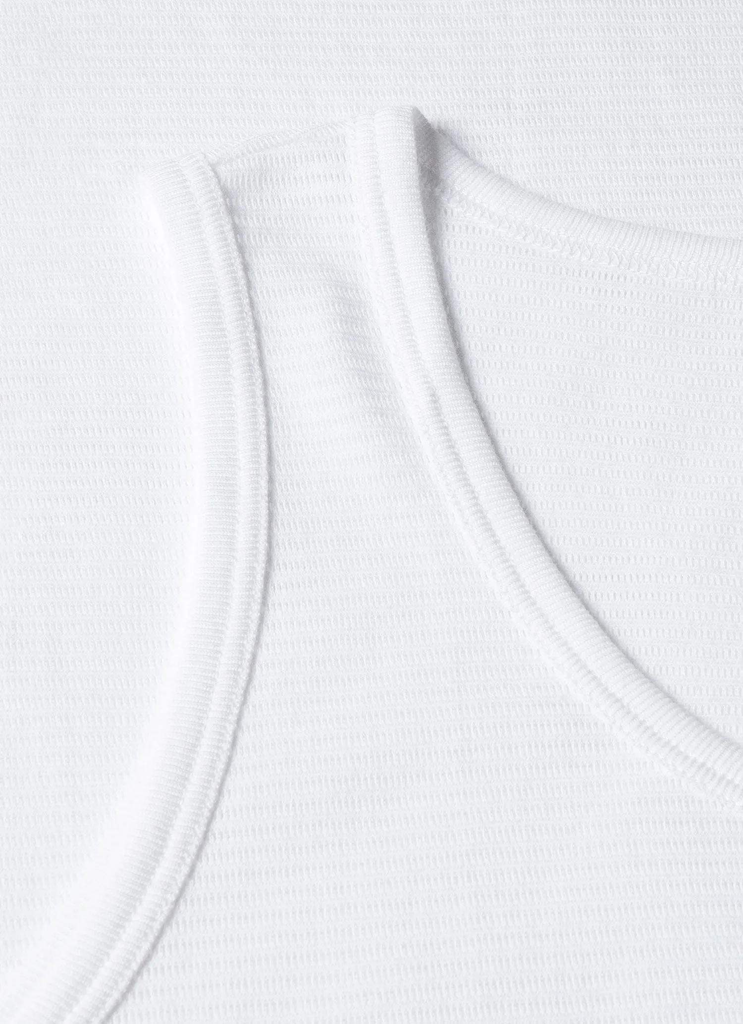 Men's Cellular Cotton Underwear Vest in White sold by Sunspel product image thumbnail 4