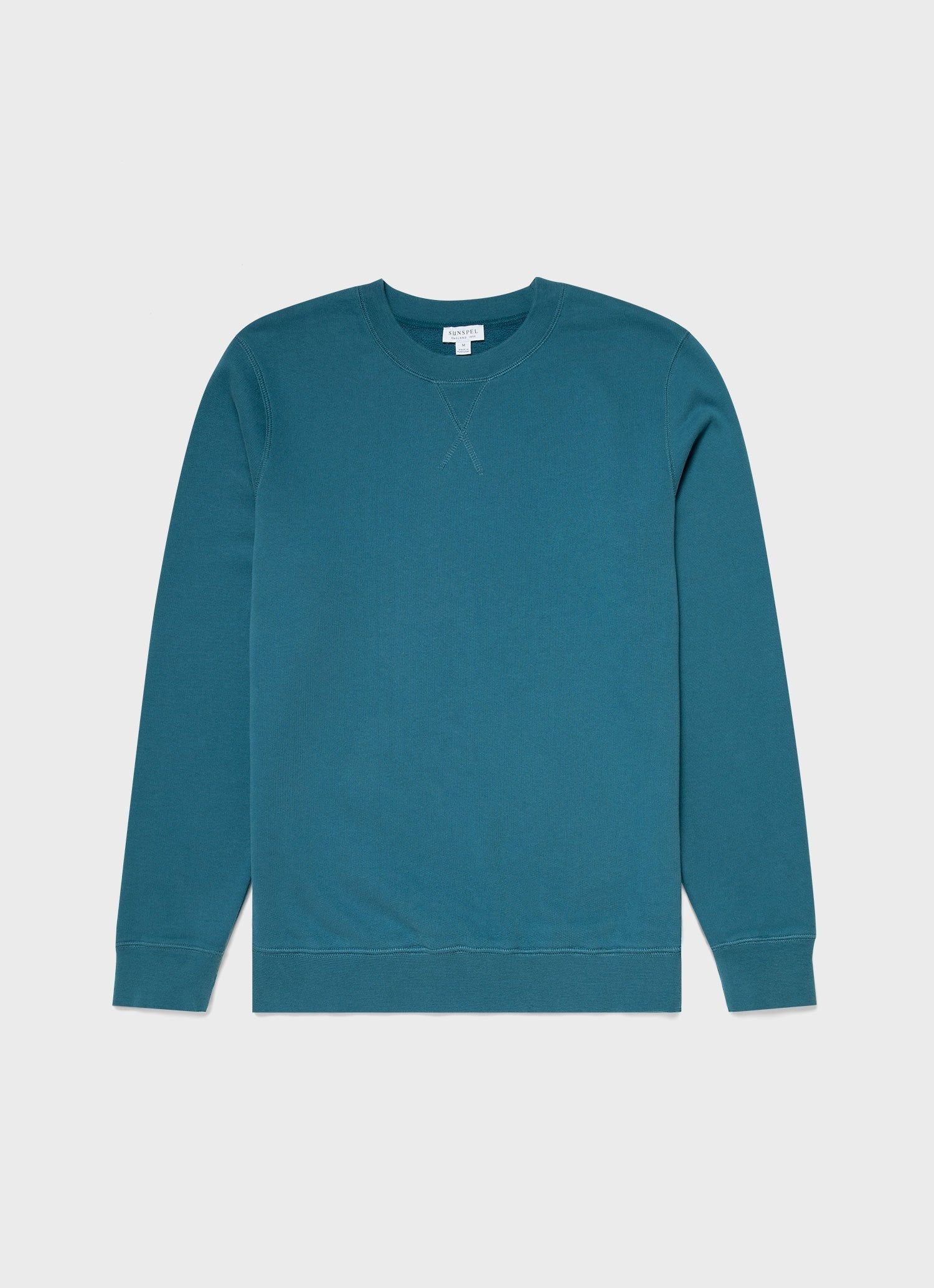 Men's Loopback Sweatshirt in Lagoon Blue sold by Sunspel
