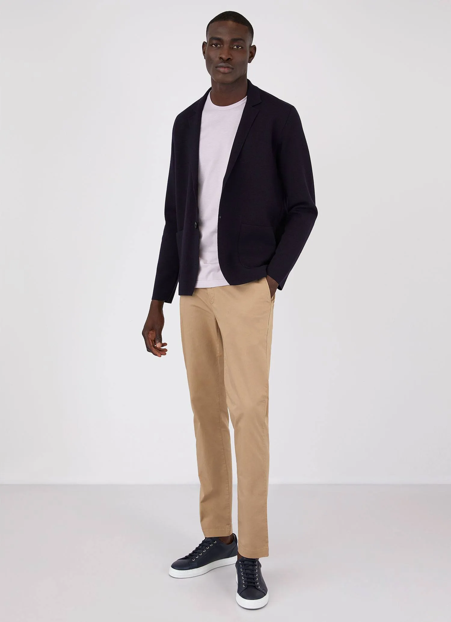 Men's Classic T-shirt in Lilac sold by Sunspel product image thumbnail 3