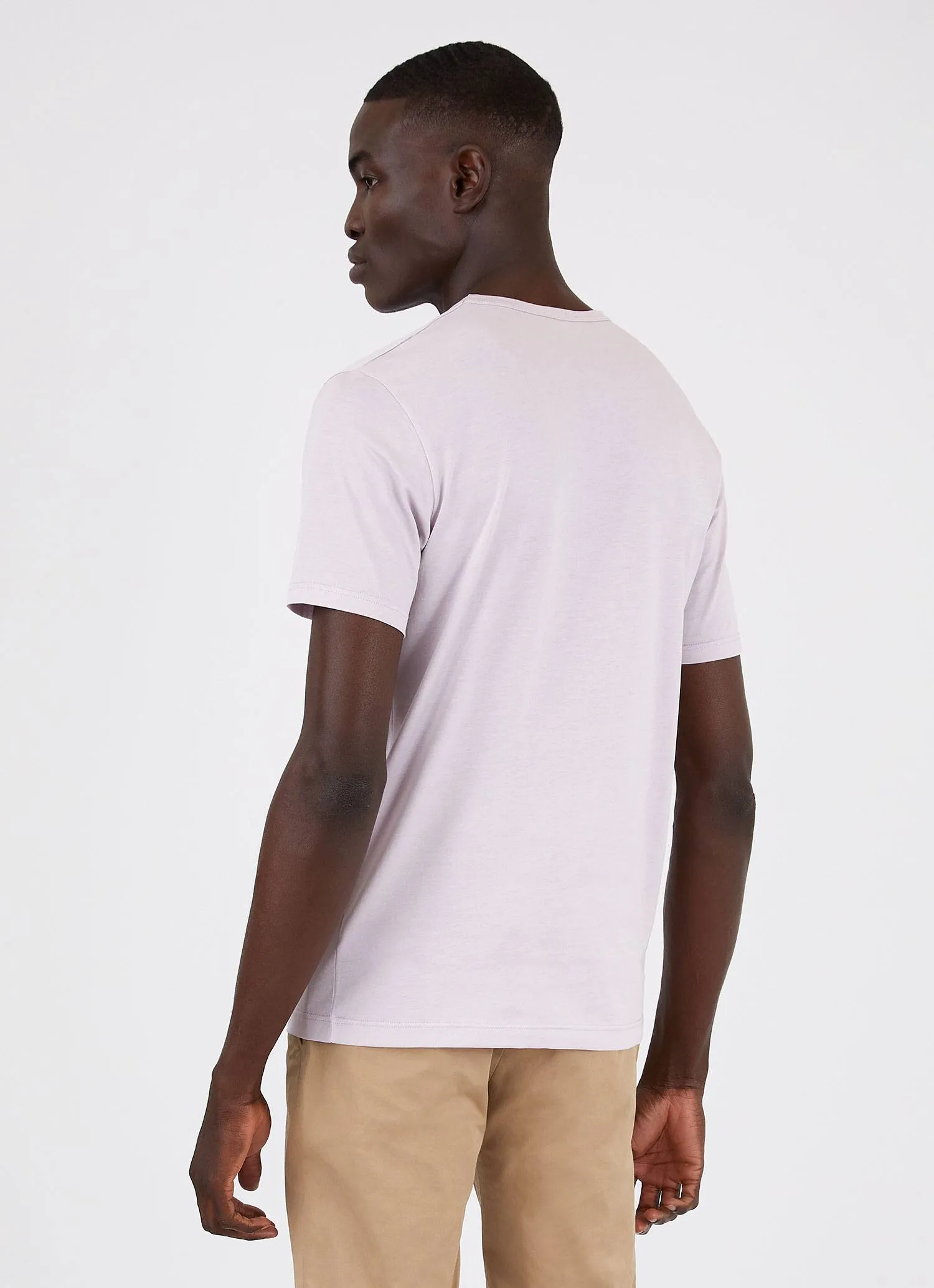 Men's Classic T-shirt in Lilac sold by Sunspel product image thumbnail 4