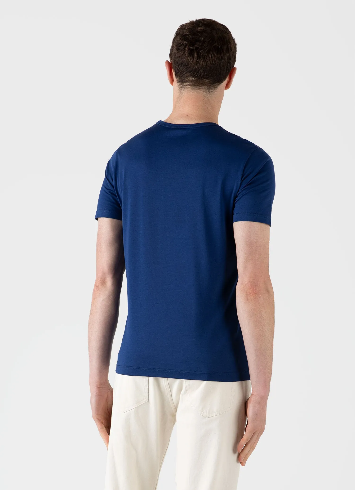 Men's Classic T-shirt in Space Blue sold by Sunspel product image thumbnail 5
