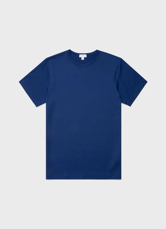 Men's Classic T-shirt in Space Blue sold by Sunspel