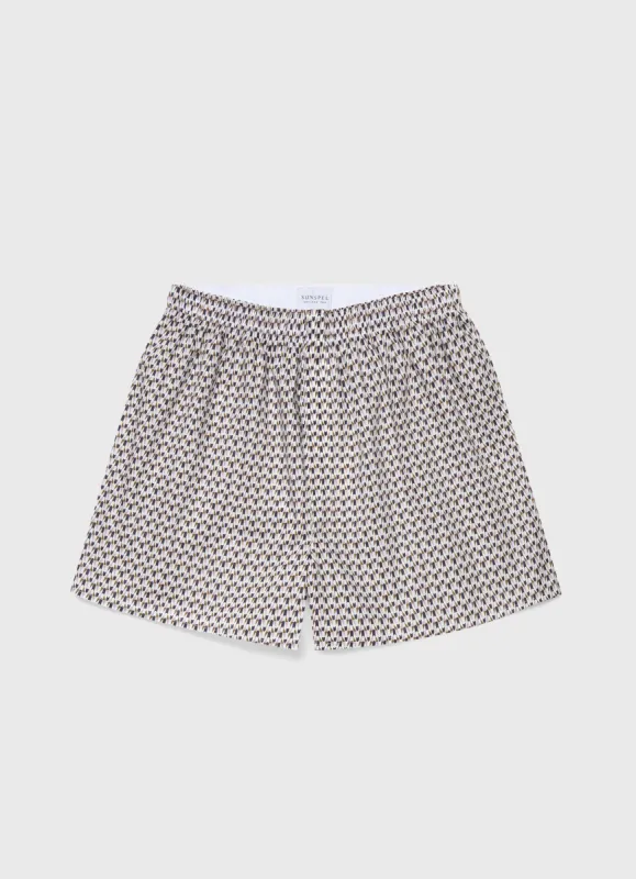 Men's Classic Boxer Shorts in Liberty Fabric Hector made by Sunspel