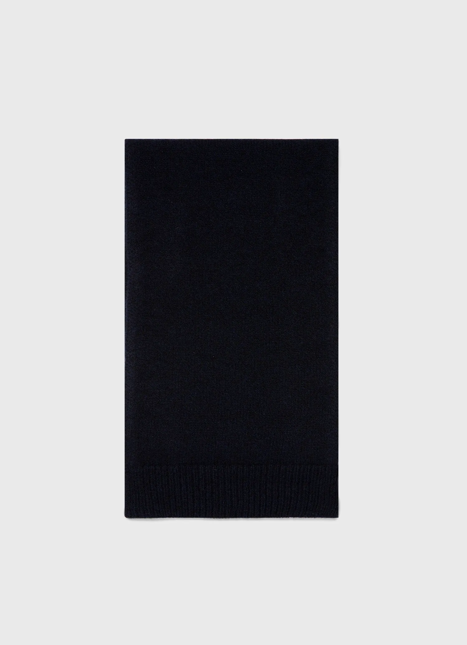 Scottish Lambswool Scarf in Dark Navy Mouline sold by Sunspel