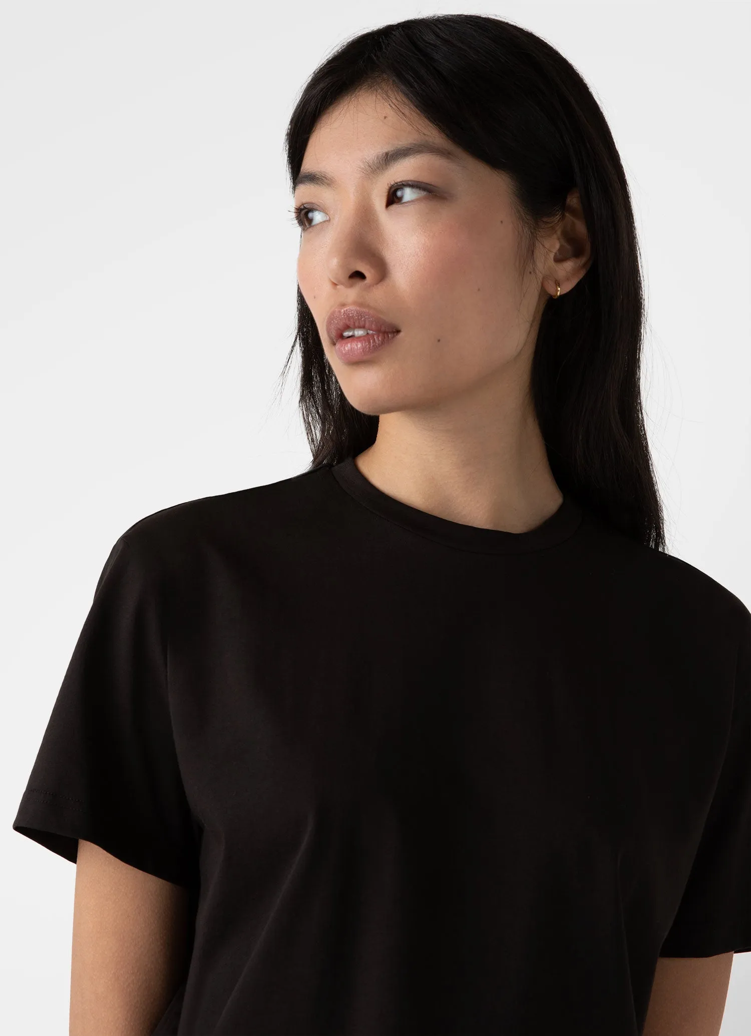 Women's Boy Fit T-shirt in Coffee sold by Sunspel product image thumbnail 3