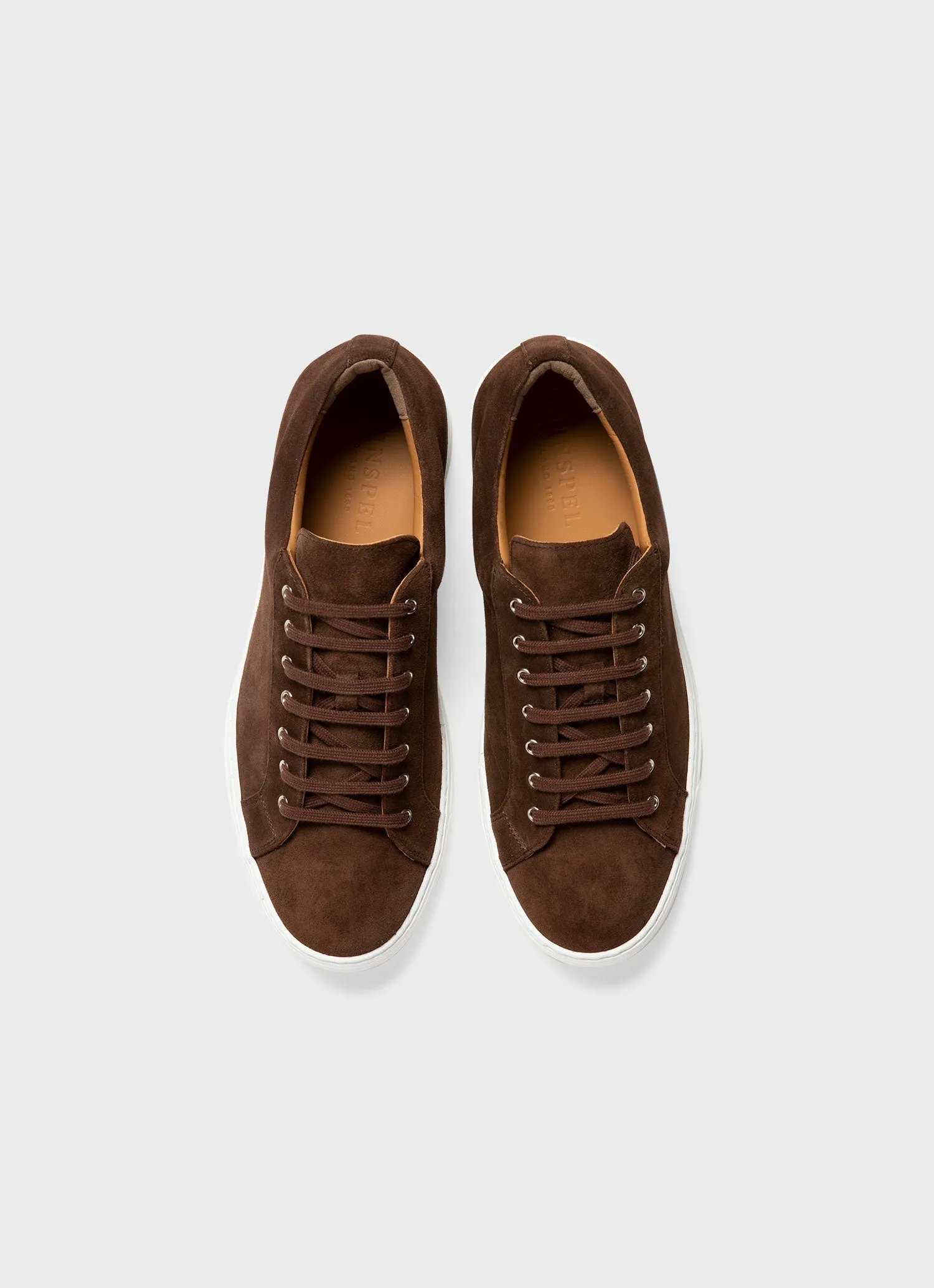 Men's Suede Tennis Shoe in Dark Walnut sold by Sunspel product image thumbnail 4