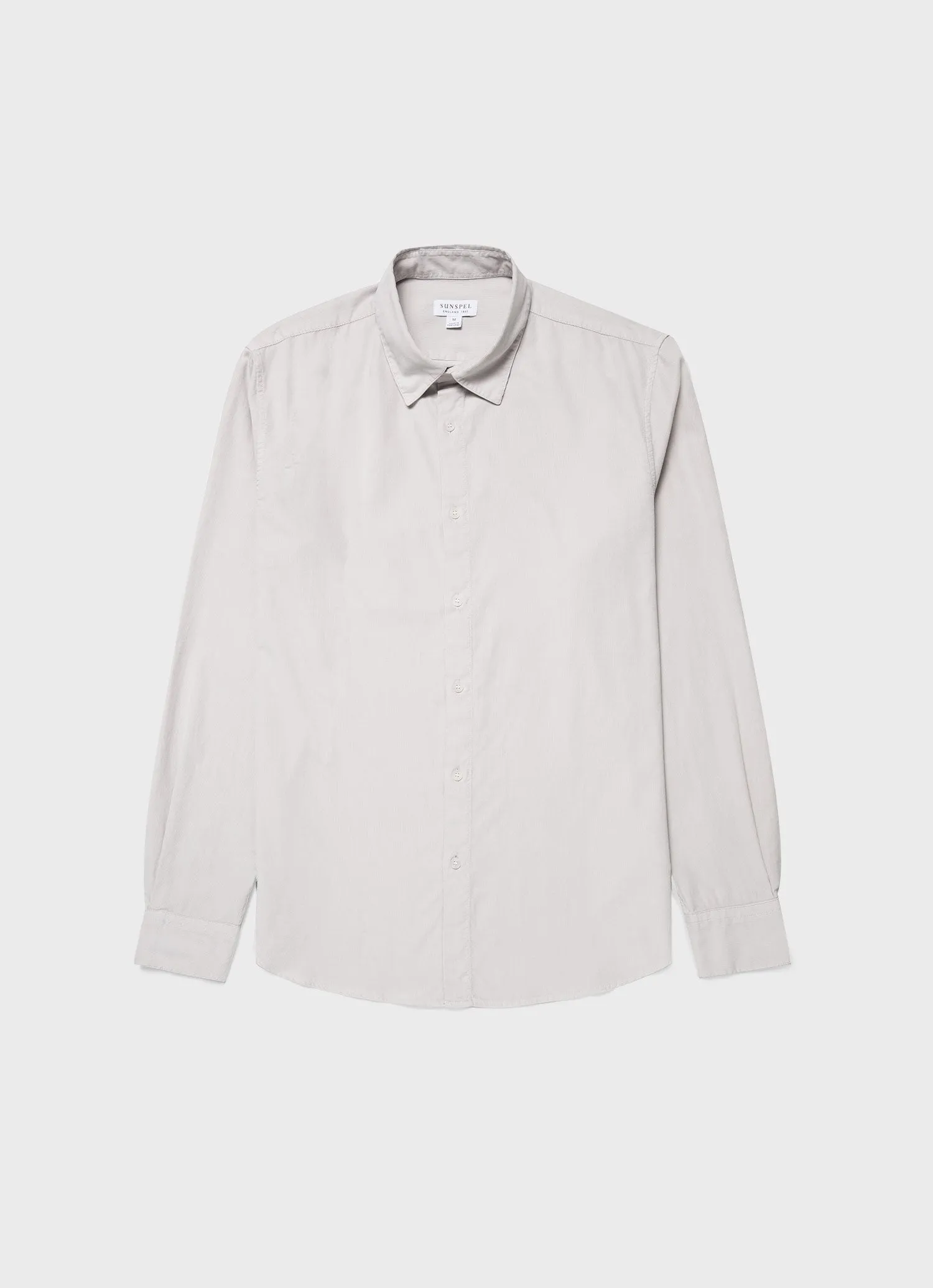 Men's Fine Cord Shirt in Putty sold by Sunspel