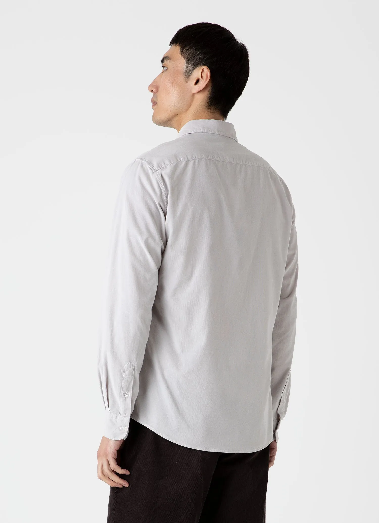 Men's Fine Cord Shirt in Putty sold by Sunspel product image thumbnail 5