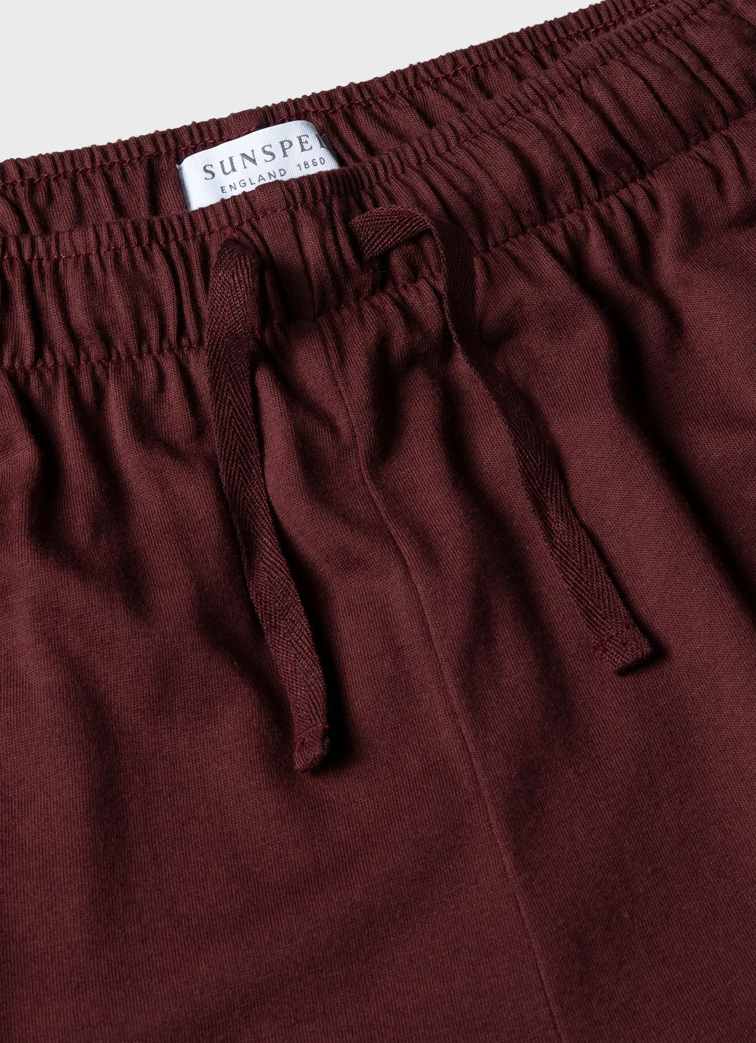Men's Cotton Modal Lounge Pant in Maroon sold by Sunspel product image thumbnail 4