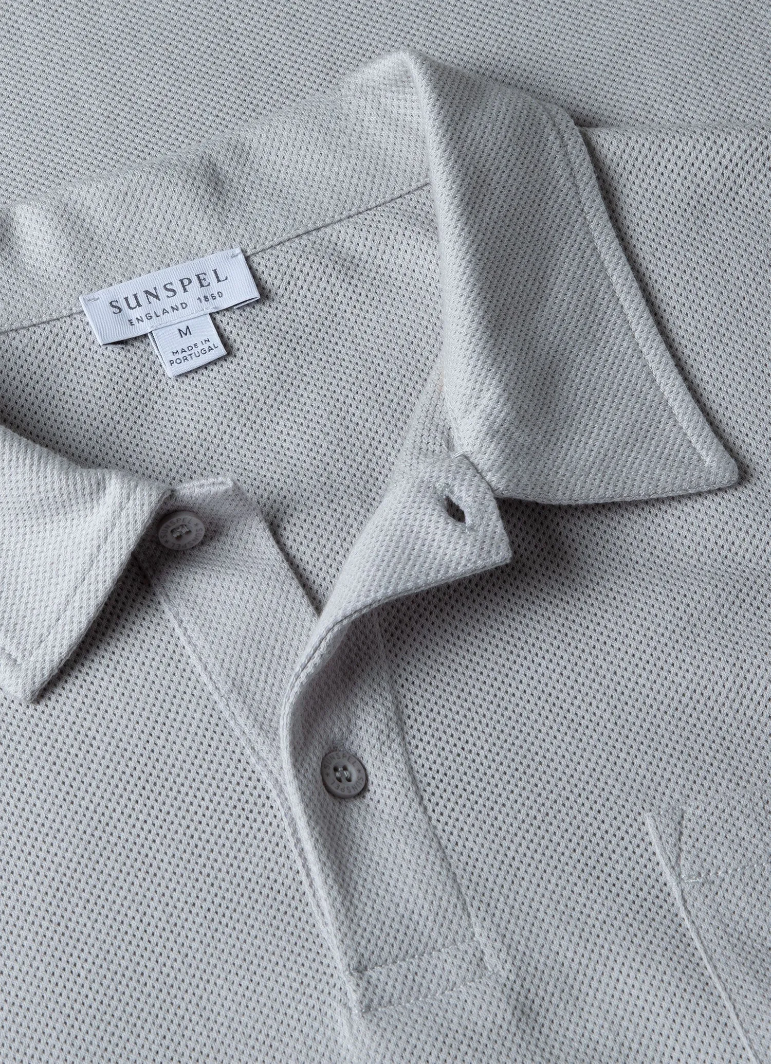 Men's Riviera Polo Shirt in Smoke sold by Sunspel product image thumbnail 4