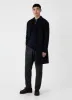 Men's Merino Honeycomb Zip Neck Jumper in Light Navy sold by Sunspel