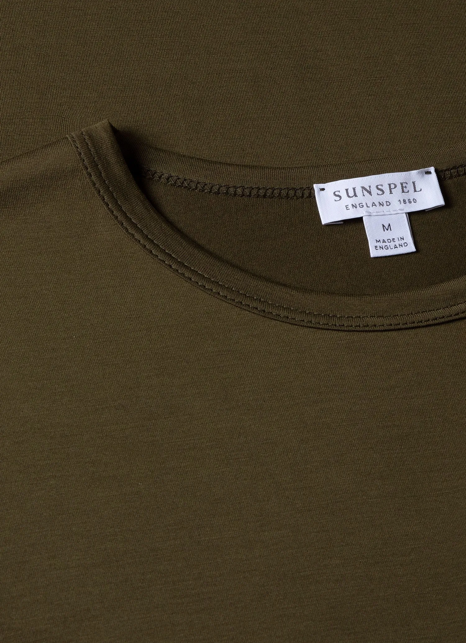 Men's Classic T-shirt in Dark Olive sold by Sunspel product image thumbnail 4