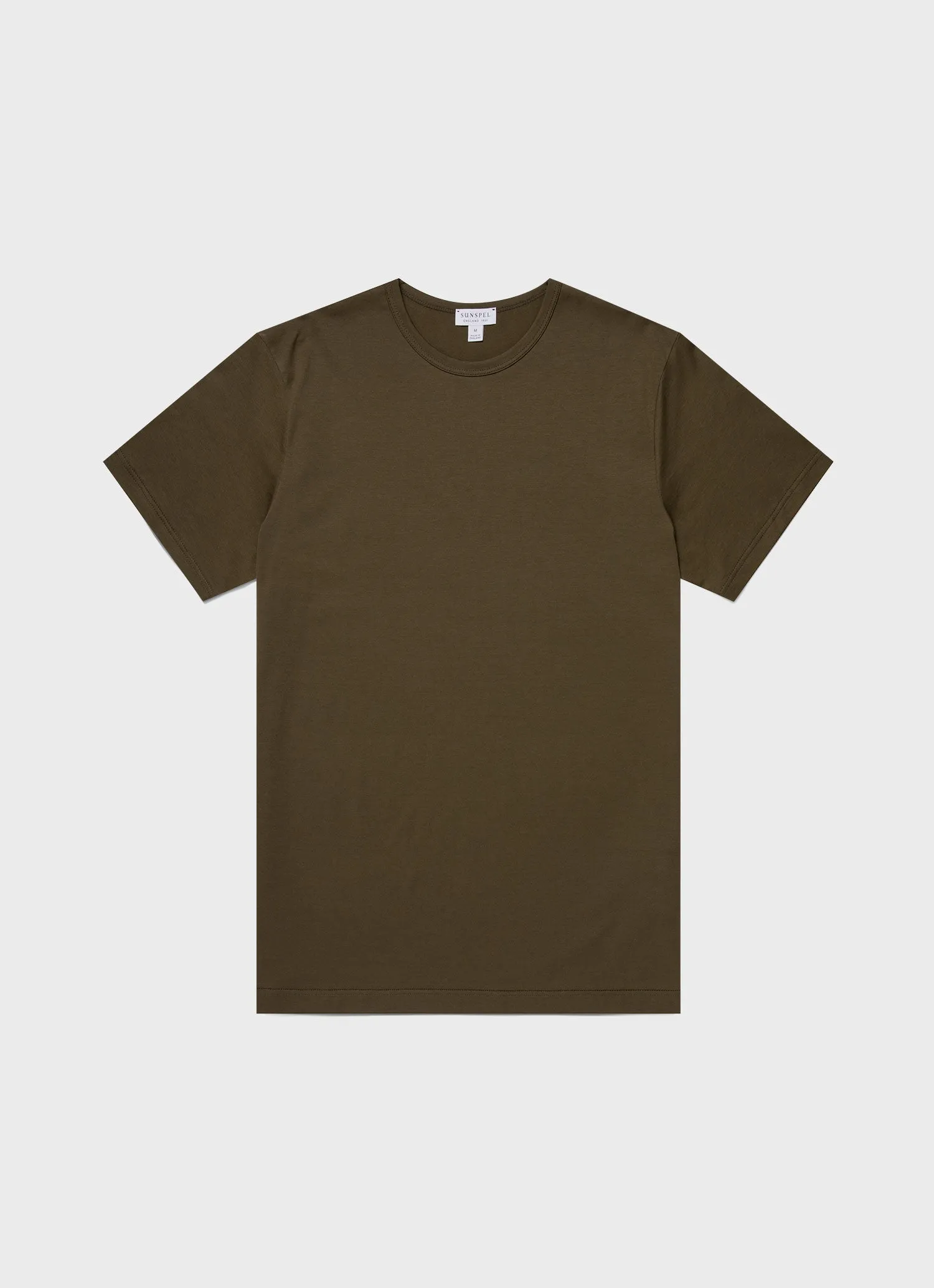 Men's Classic T-shirt in Dark Olive sold by Sunspel