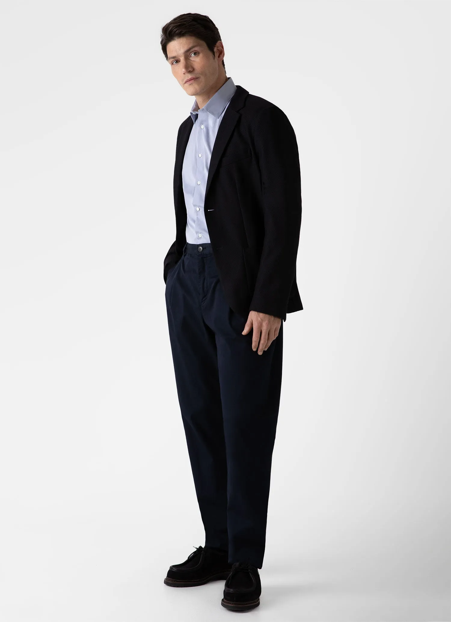 Men's Sea Island Cotton Shirt in Light Blue sold by Sunspel product image thumbnail 3