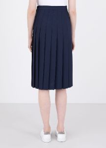 Women's Fine Wool Kilt in Navy sold by Sunspel
