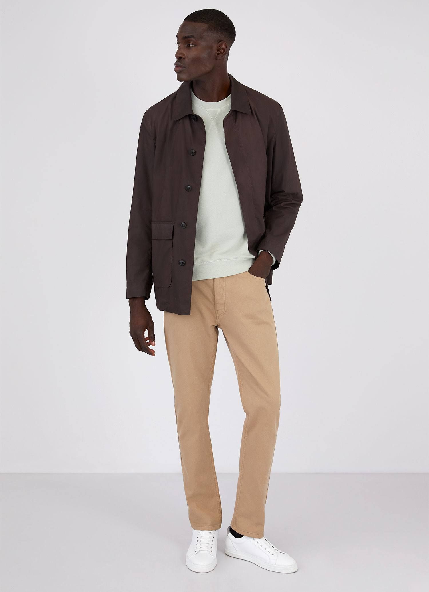 Men's Waxed Jacket in Cocoa sold by Sunspel product image thumbnail 3