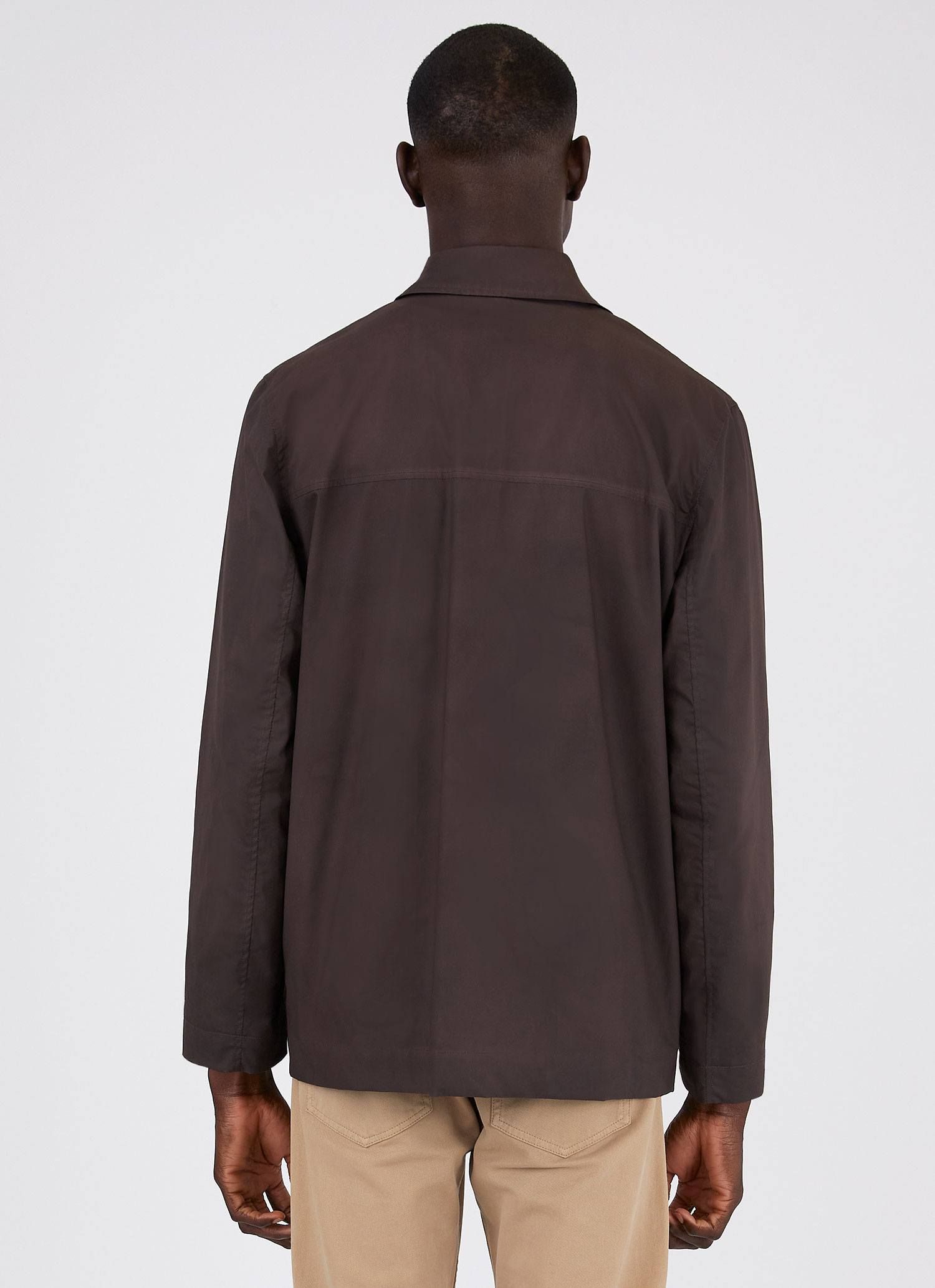Men's Waxed Jacket in Cocoa sold by Sunspel product image thumbnail 4