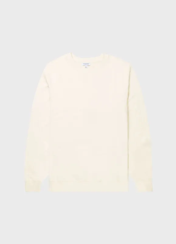 Men's Loopback Sweatshirt in Archive White sold by Sunspel
