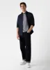 Men's Button Down Flannel Shirt in Navy Melange sold by Sunspel