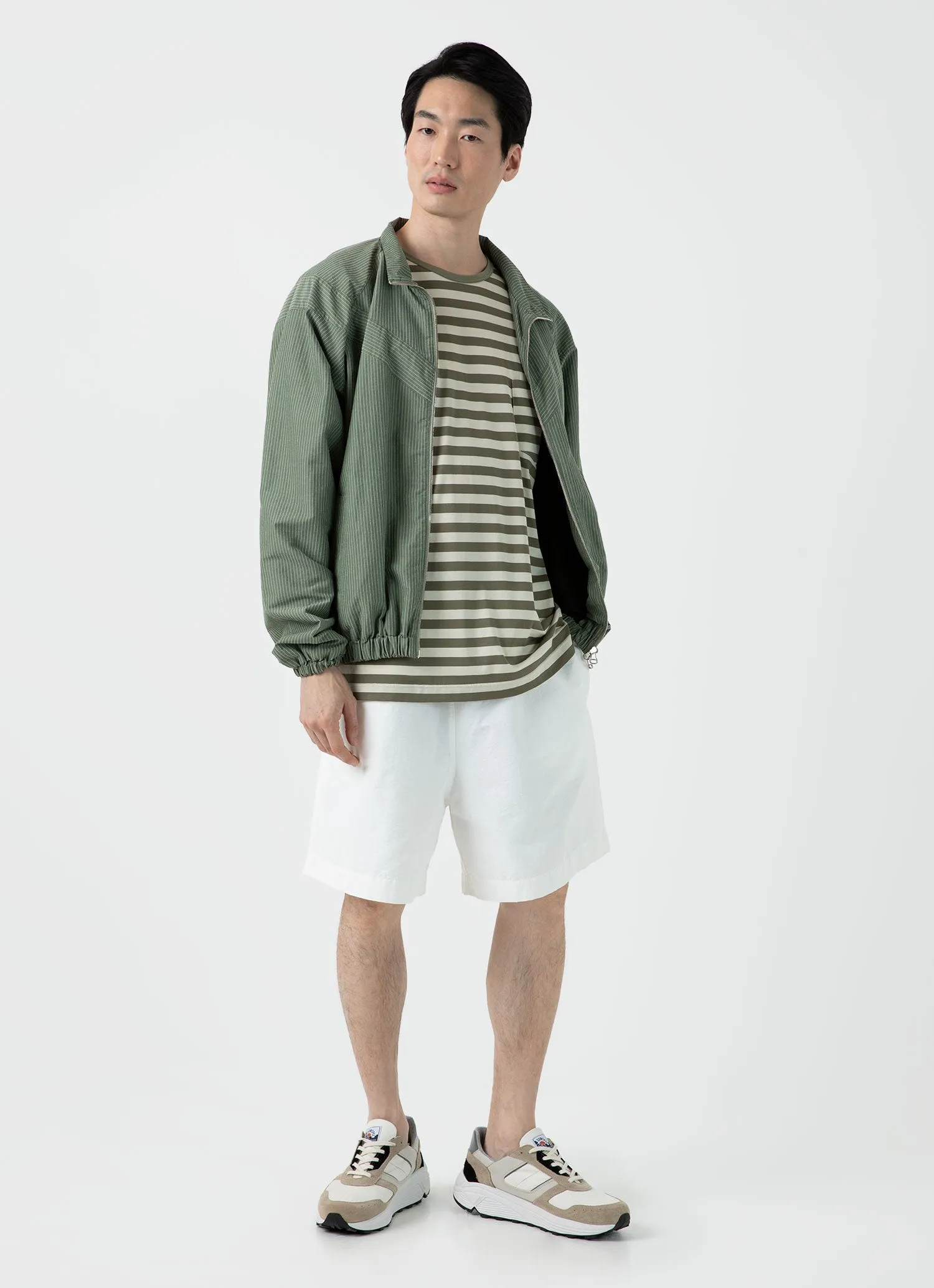 Men's Sunspel x Nigel Cabourn Ripstop Army Short in Off White sold by Sunspel product image thumbnail 3