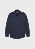 Men's Button Down Flannel Shirt in Navy Melange sold by Sunspel
