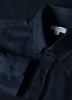 Men's Button Down Flannel Shirt in Navy Melange sold by Sunspel