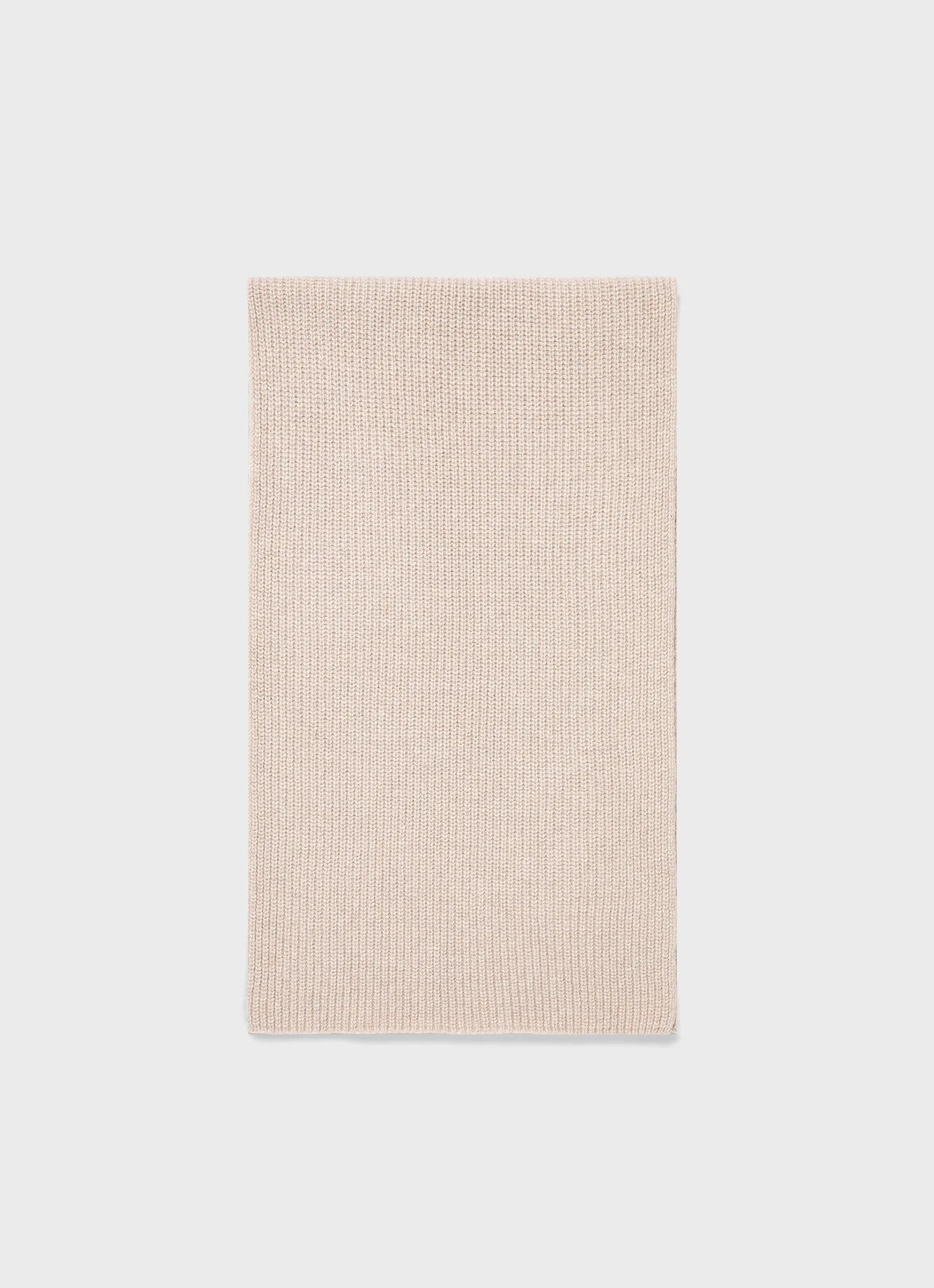 Cashmere Ribbed Scarf in Putty sold by Sunspel