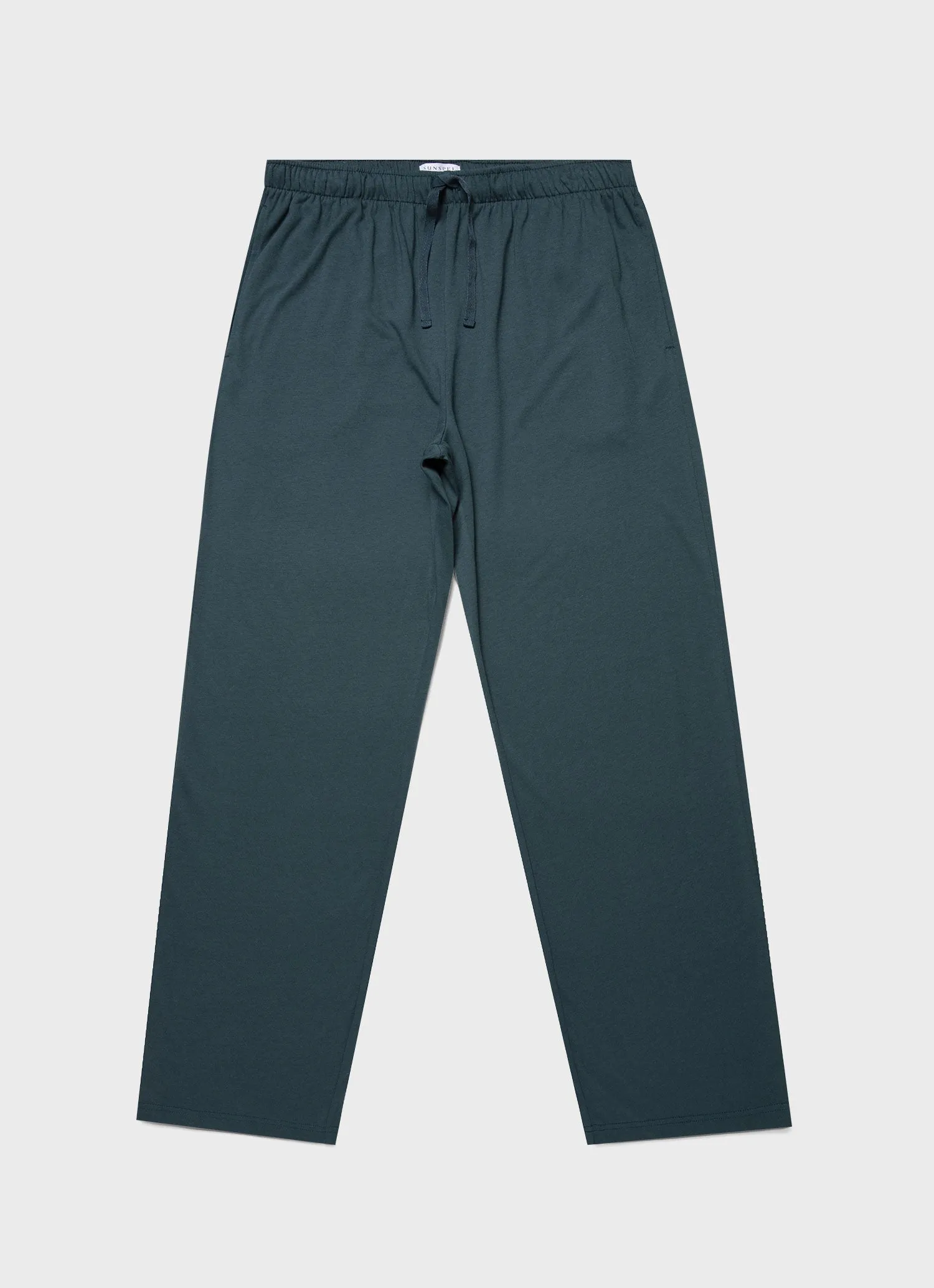 Men's Cotton Modal Lounge Pant in Peacock sold by Sunspel