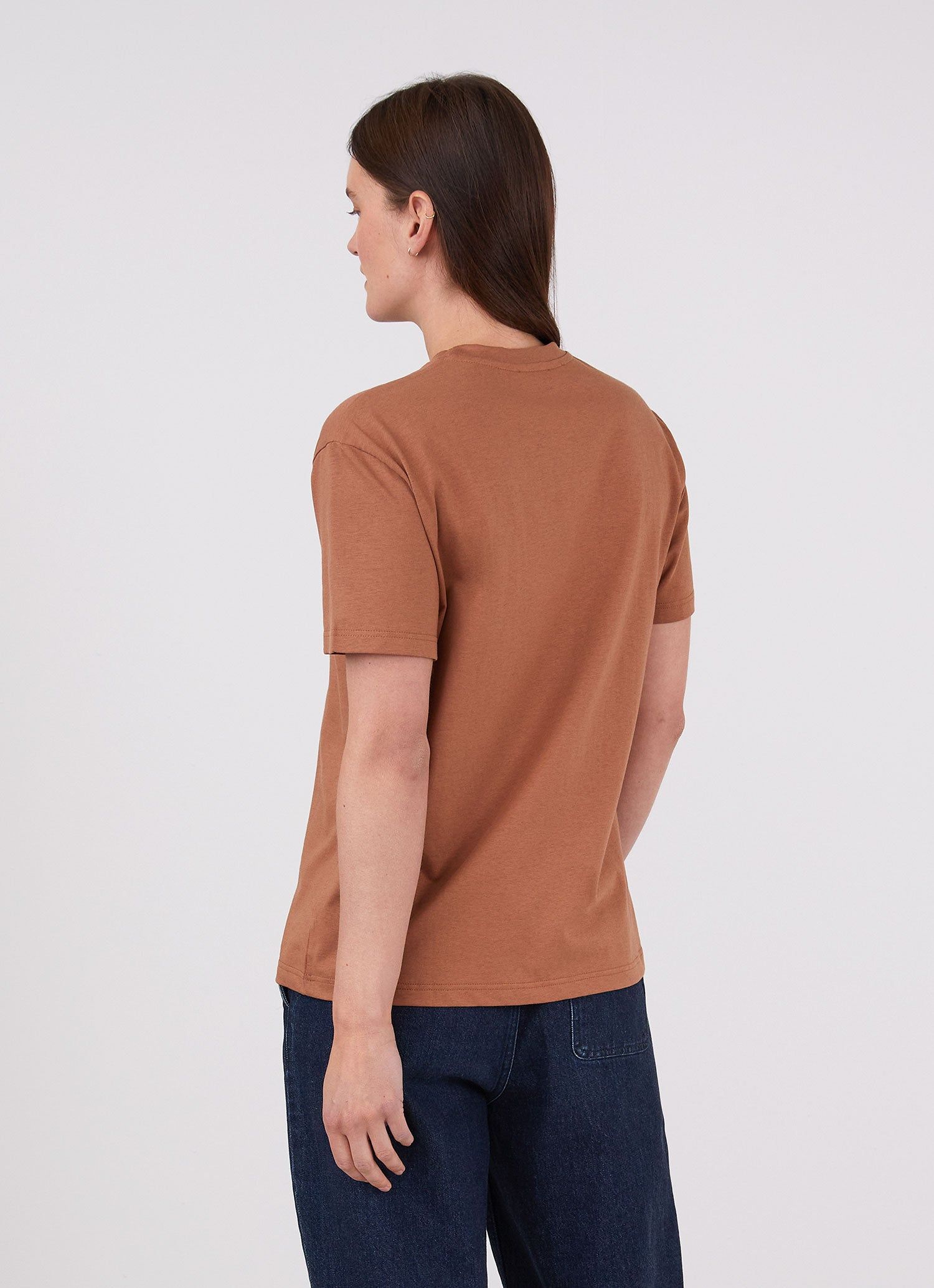 Women's Boy Fit T-shirt in Gingerbread Melange sold by Sunspel product image thumbnail 4