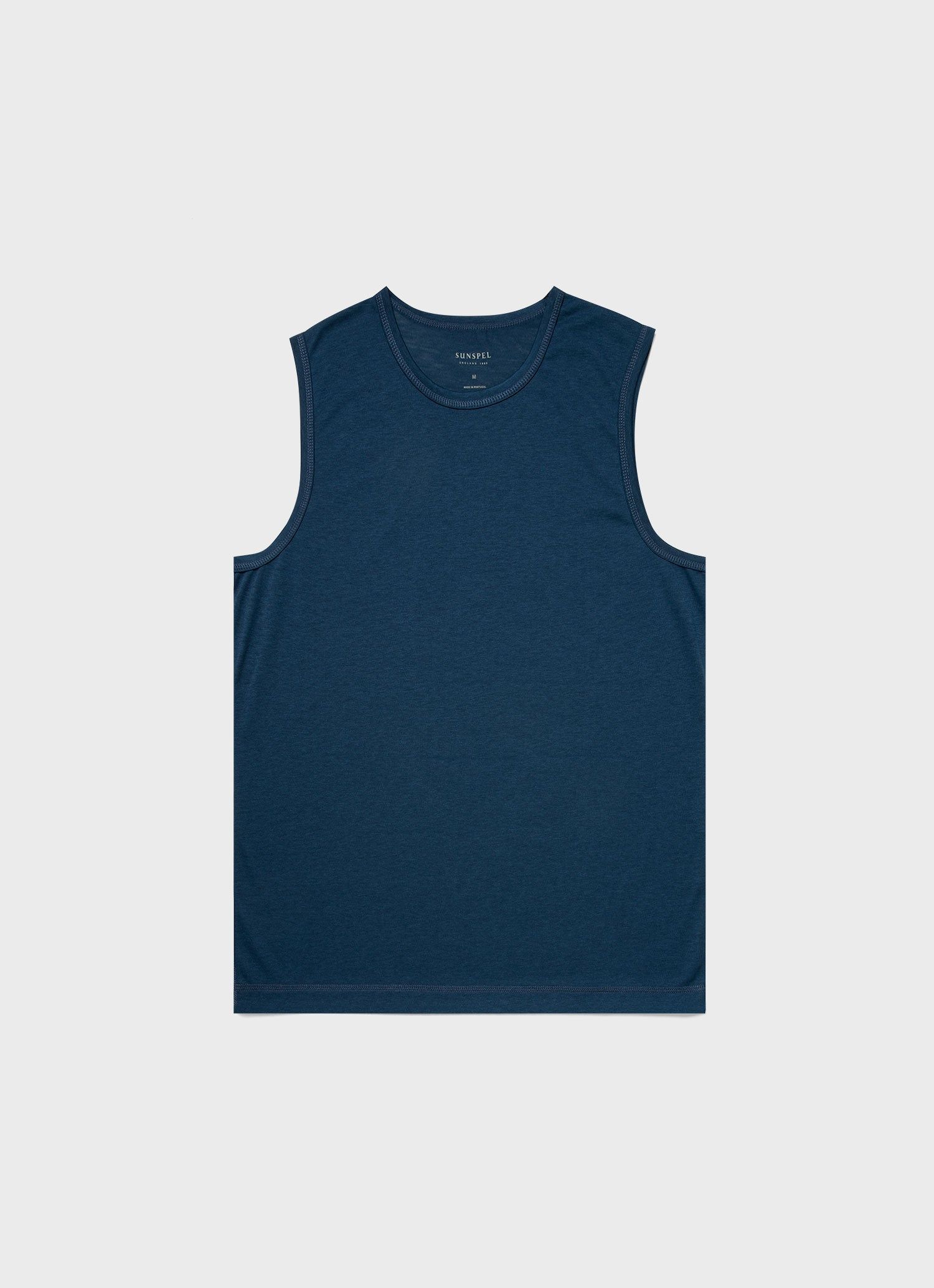 Men's DriRelease Active Vest in Marine Blue sold by Sunspel