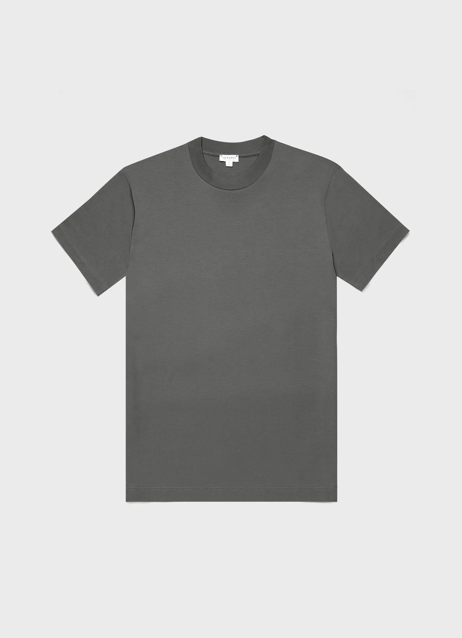 Men's Relaxed Fit Heavyweight T-shirt in Drill Green sold by Sunspel