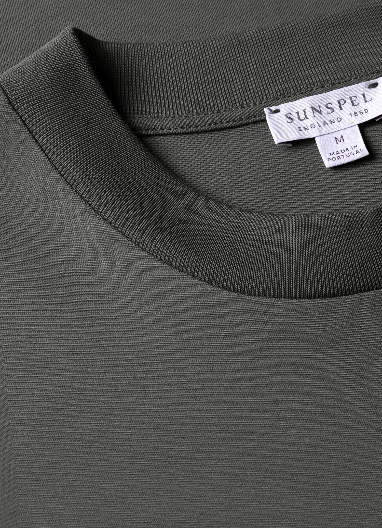 Men's Relaxed Fit Heavyweight T-shirt in Drill Green sold by Sunspel product image thumbnail 4