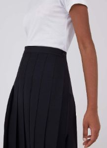 Women's Fine Wool Kilt in Navy sold by Sunspel
