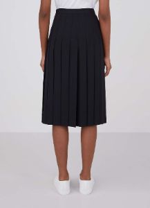 Women's Fine Wool Kilt in Navy sold by Sunspel