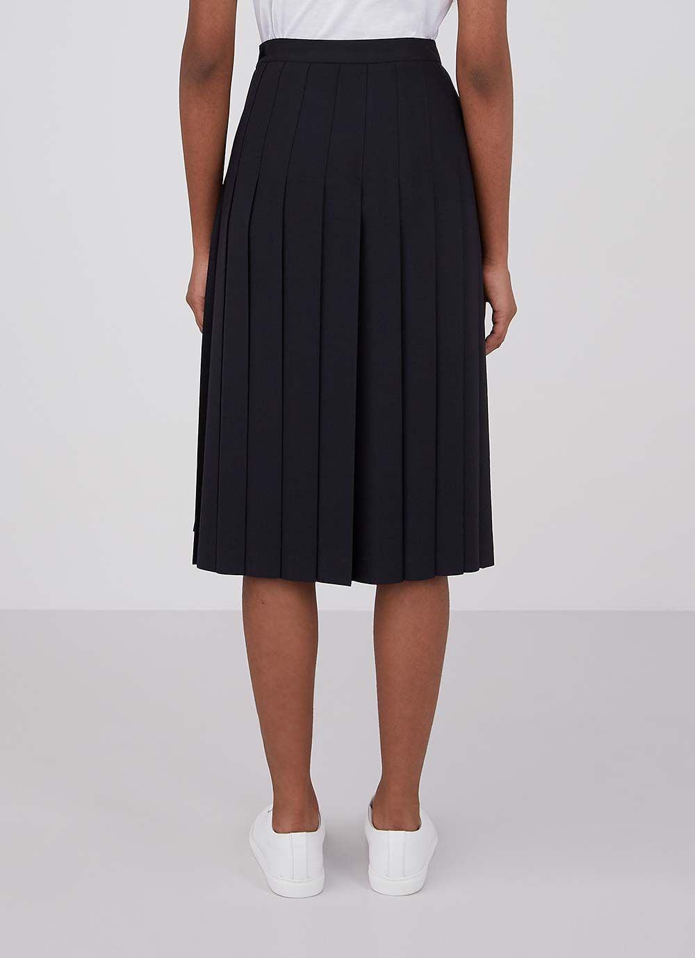 Women's Fine Wool Kilt in Navy sold by Sunspel product image thumbnail 2
