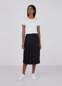 Women's Fine Wool Kilt in Navy sold by Sunspel