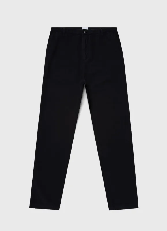 Men's Brushed Cotton Chore Trouser in Black sold by Sunspel