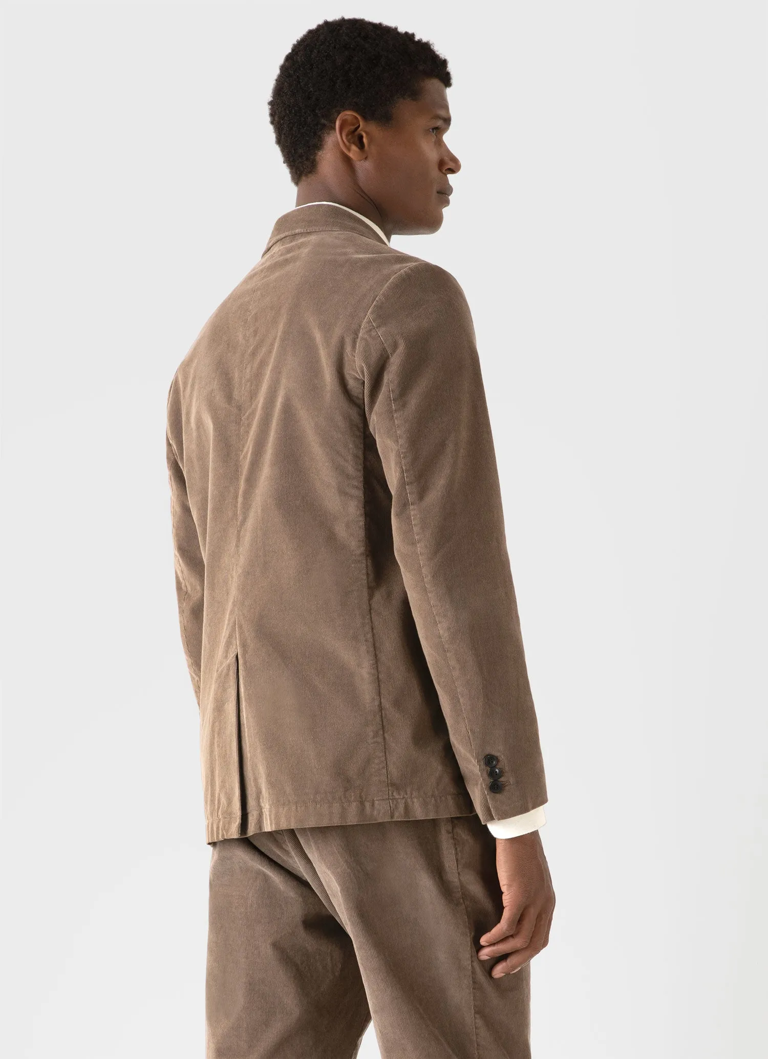 Men's Fine Corduroy Blazer in Dark Stone sold by Sunspel product image thumbnail 4