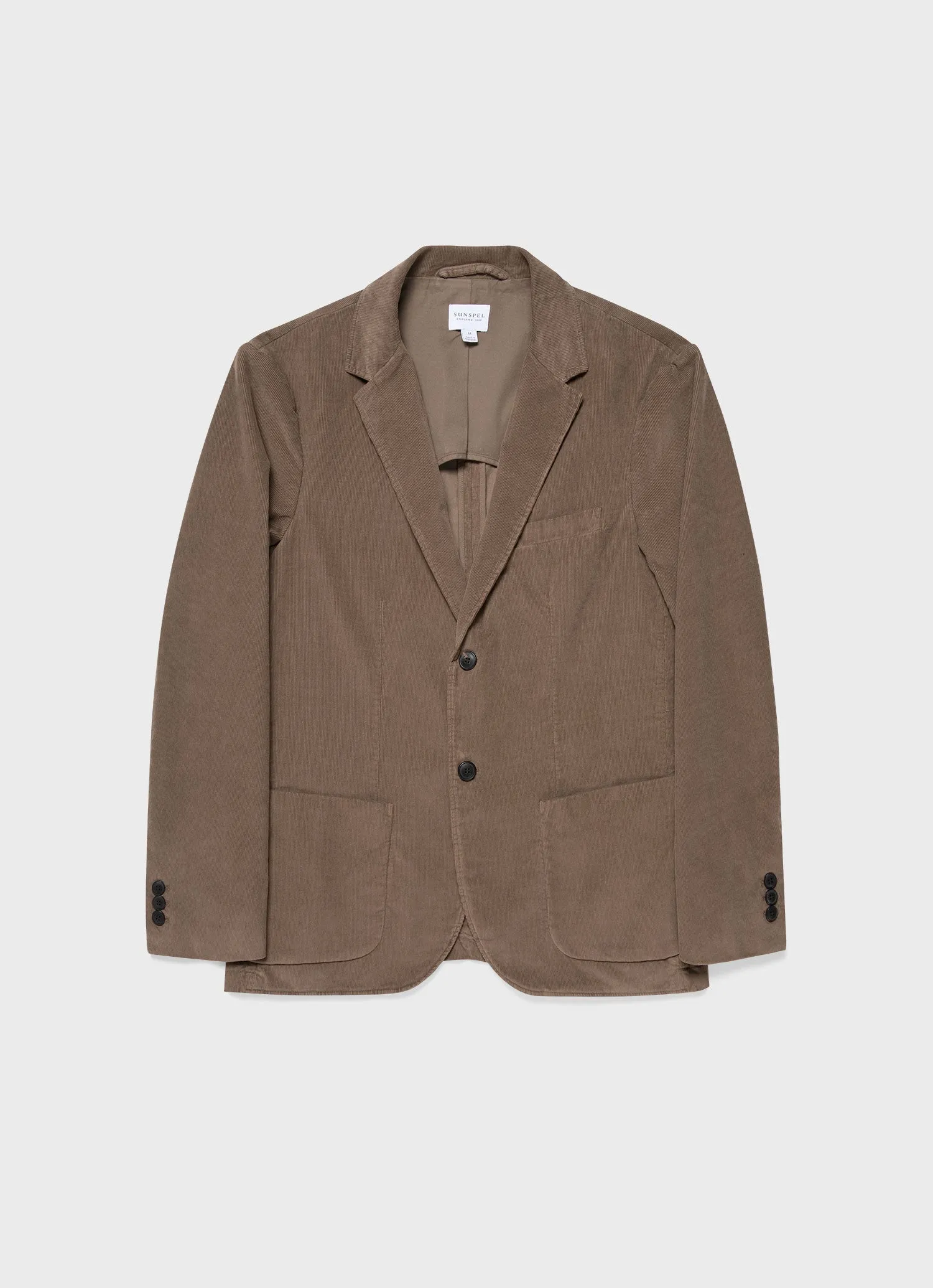 Men's Fine Corduroy Blazer in Dark Stone sold by Sunspel