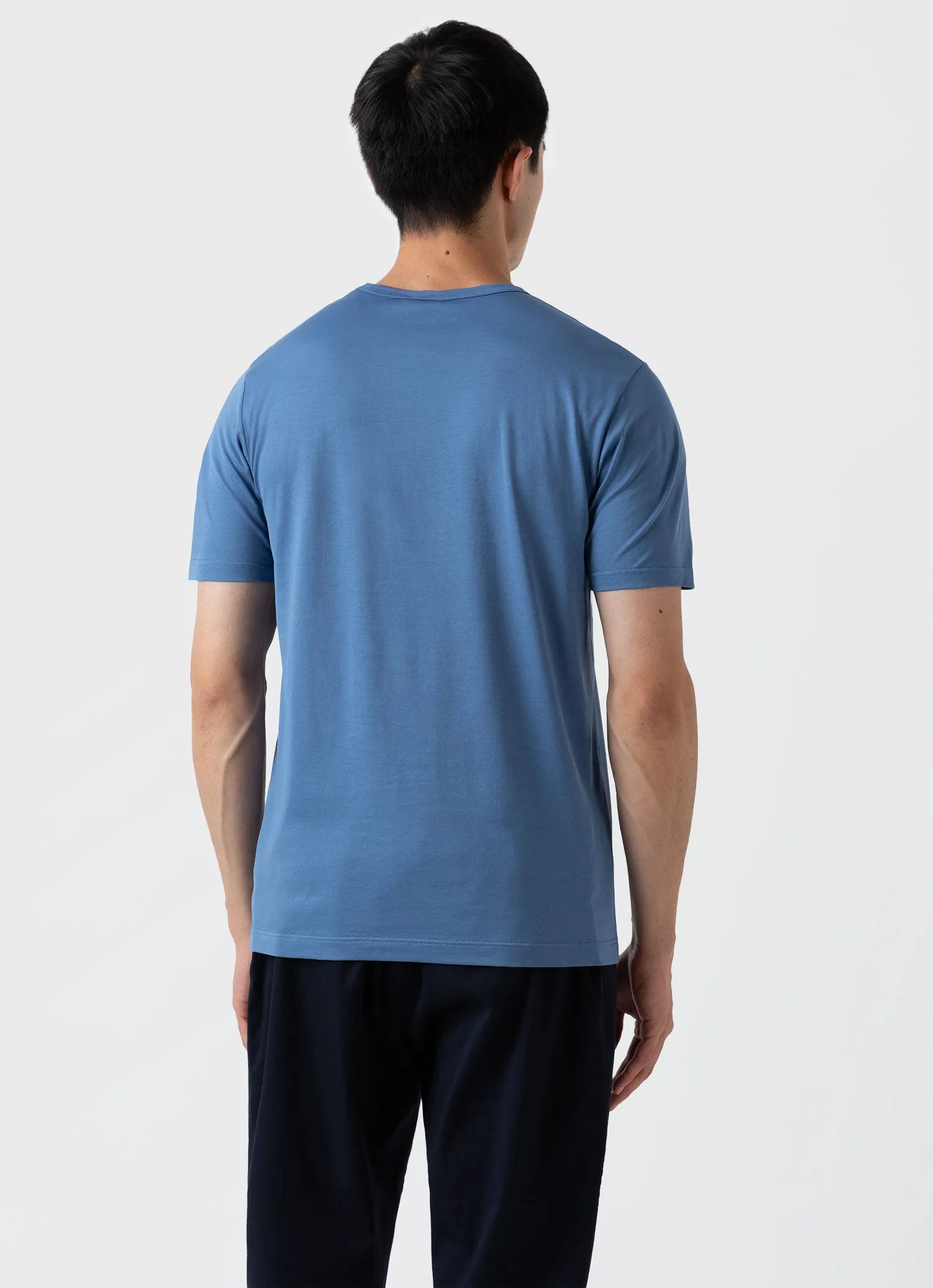 Men's Classic T-shirt in Bluestone sold by Sunspel product image thumbnail 4