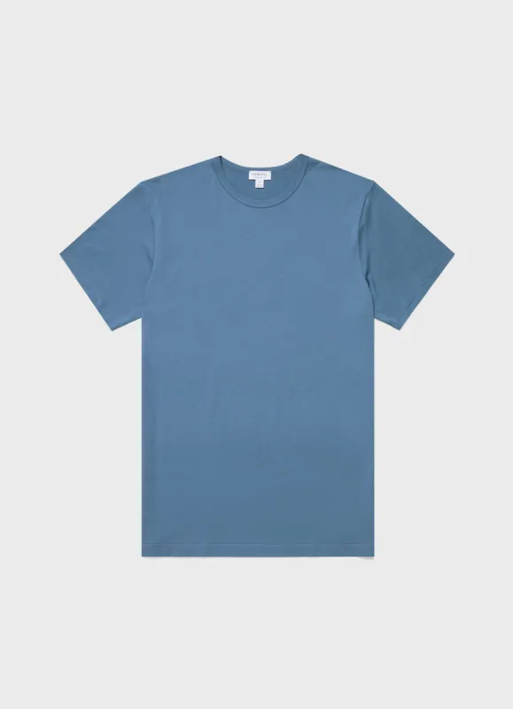 Men's Classic T-shirt in Bluestone sold by Sunspel