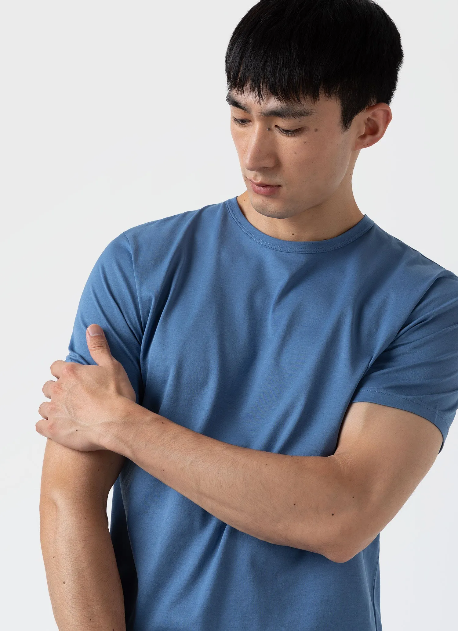 Men's Classic T-shirt in Bluestone sold by Sunspel product image thumbnail 5