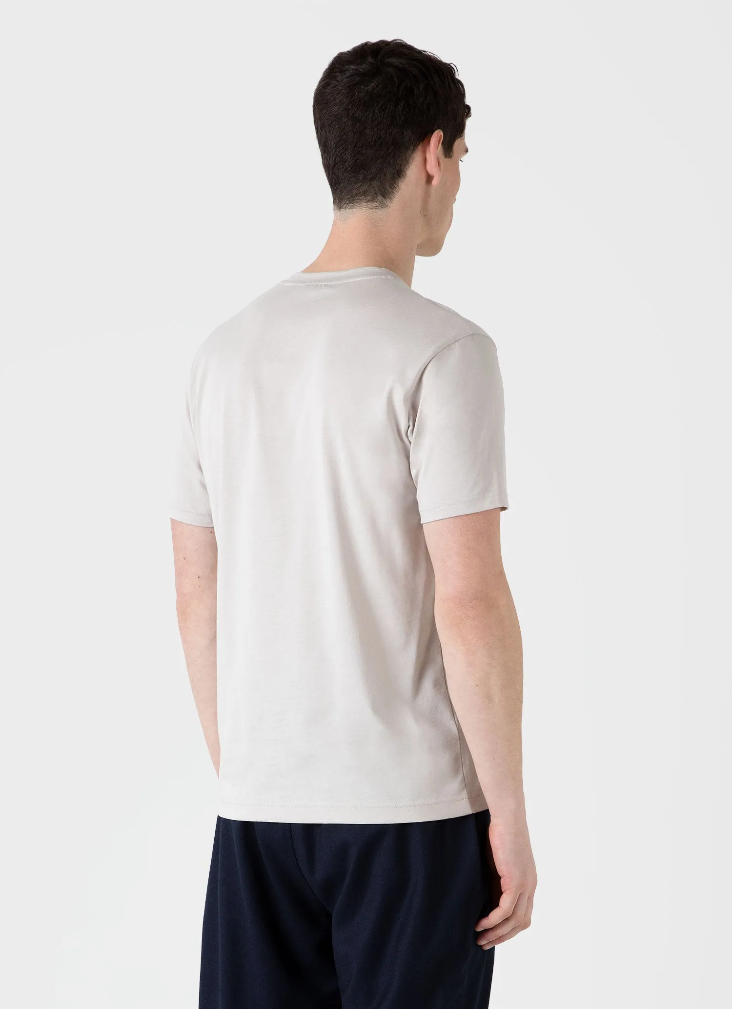 Men's Riviera Midweight T-shirt in Putty sold by Sunspel product image thumbnail 5
