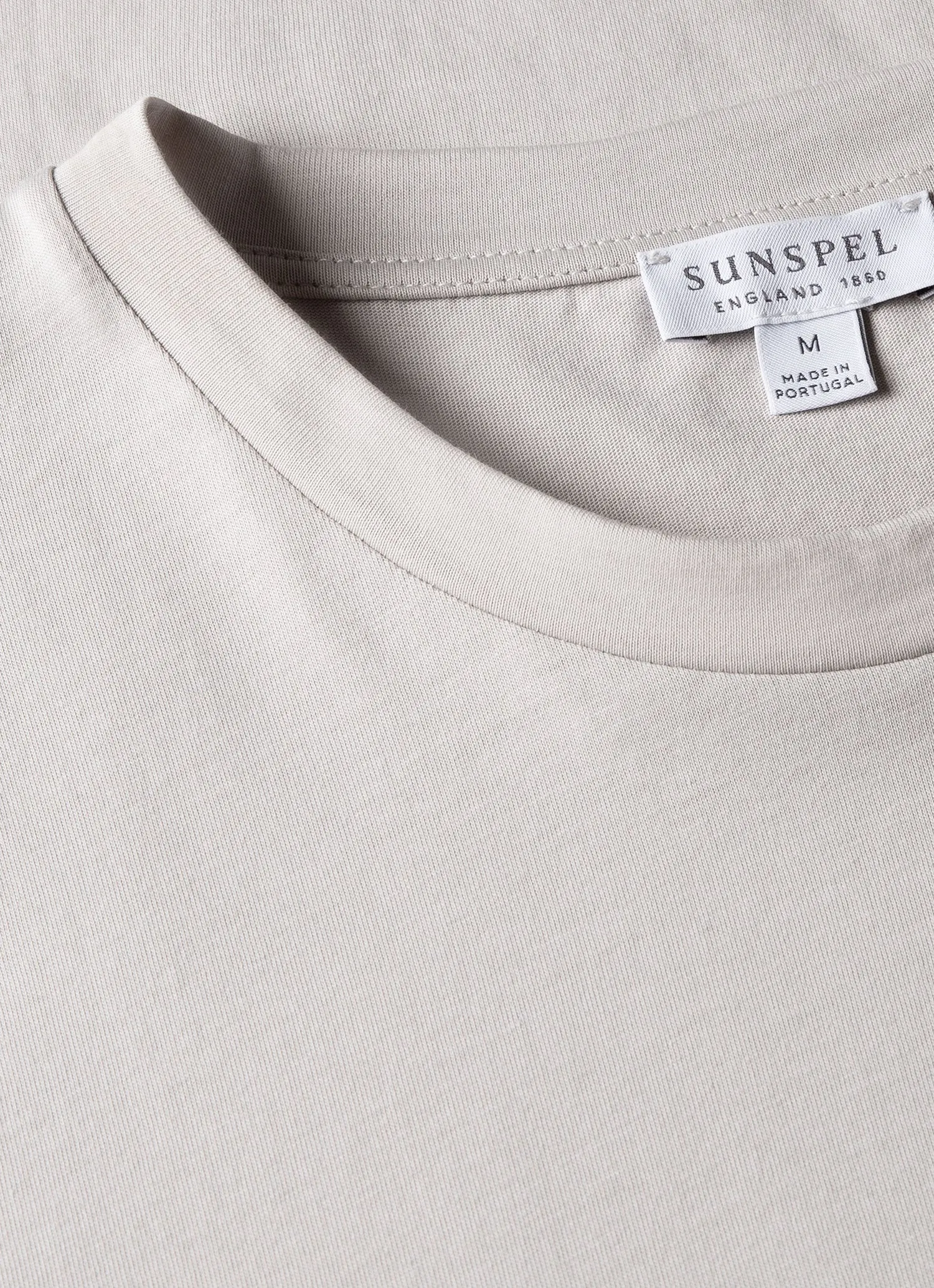 Men's Riviera Midweight T-shirt in Putty sold by Sunspel product image thumbnail 4