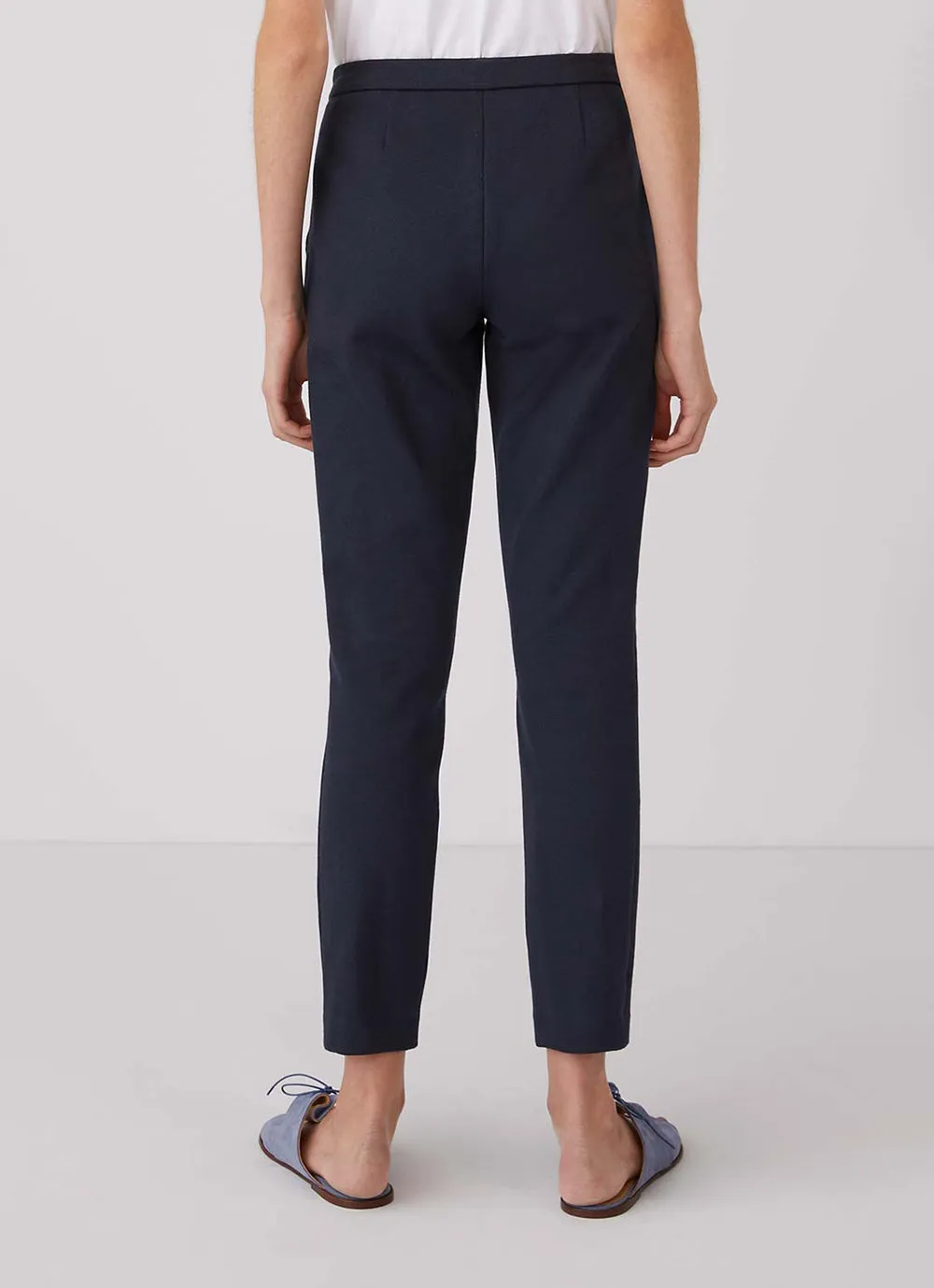Women's Jersey Twill Slim Leg Trouser in Navy sold by Sunspel product image thumbnail 3