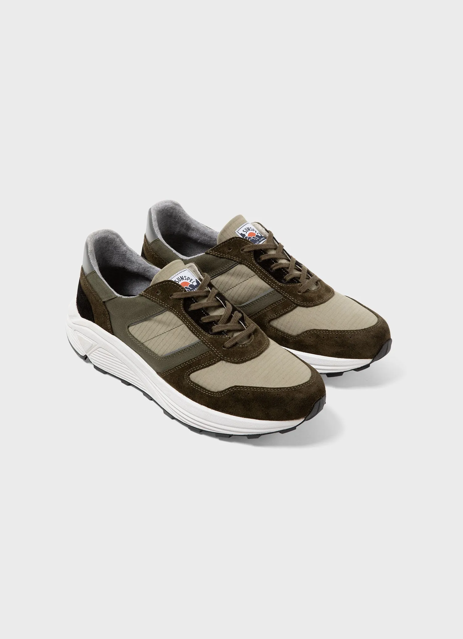 Men's Sunspel x Nigel Cabourn Sneaker in Army Green sold by Sunspel product image thumbnail 2