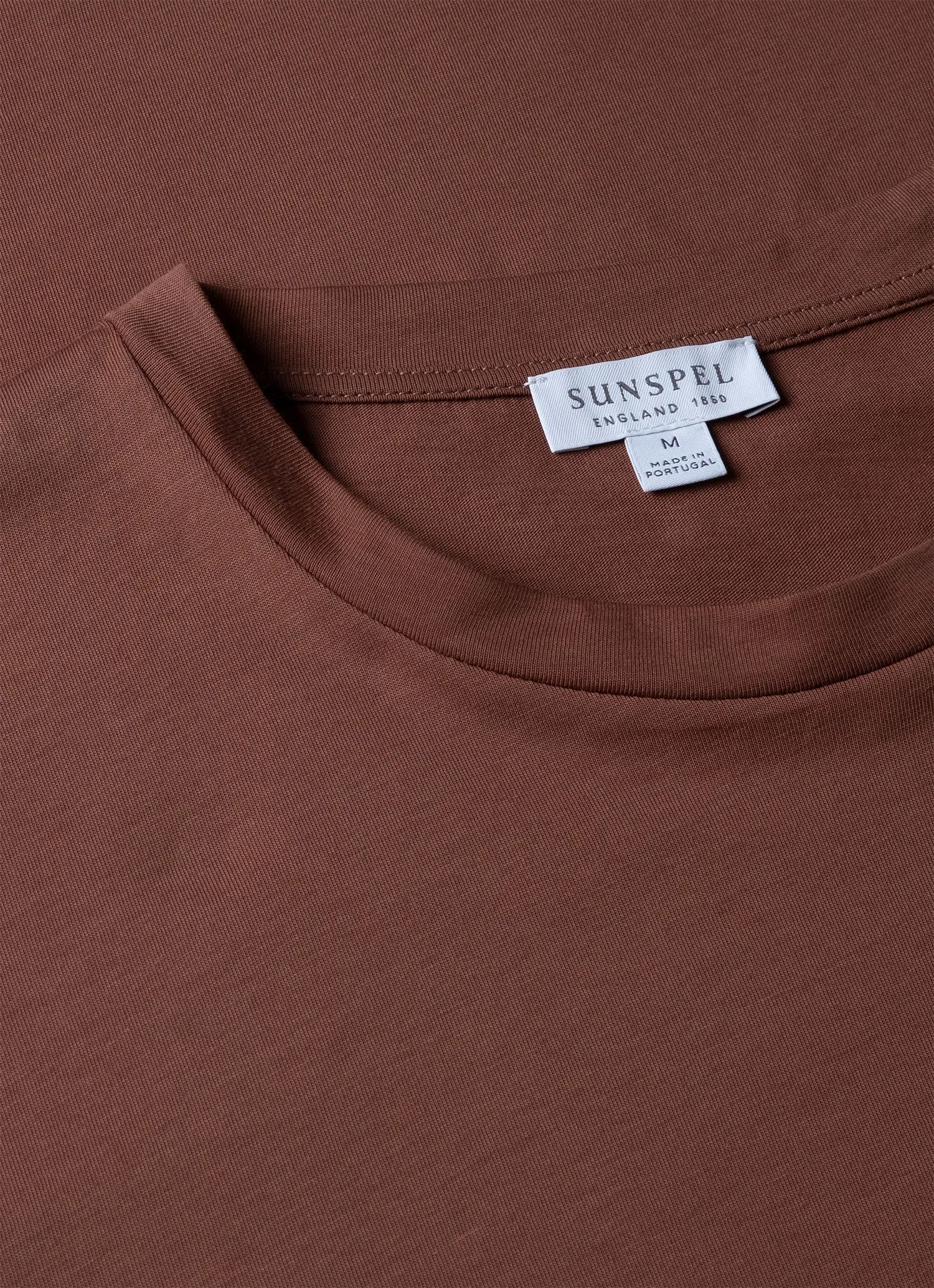 Men's Riviera Midweight T‑shirt in Brown sold by Sunspel product image thumbnail 4