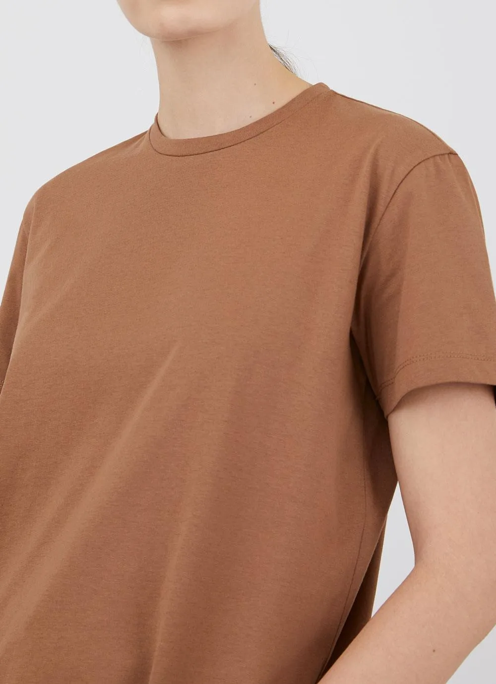 Women's Boy Fit T-shirt in Mushroom sold by Sunspel product image thumbnail 4