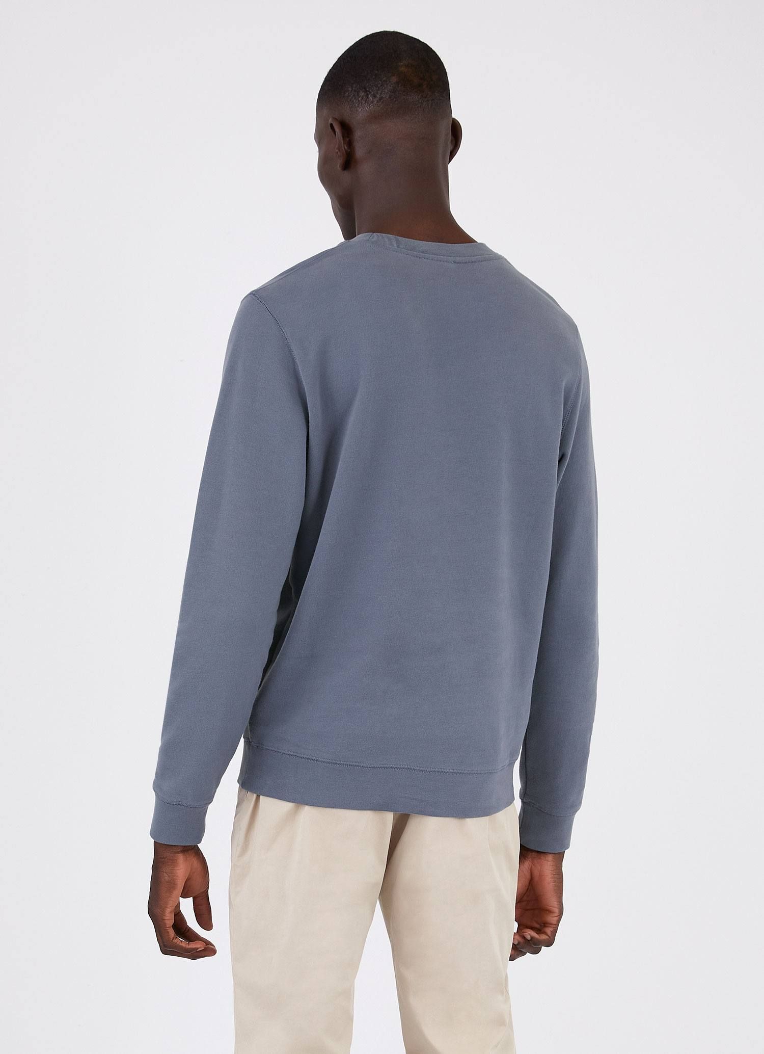 Men's Loopback Sweatshirt in Blue Slate sold by Sunspel product image thumbnail 4