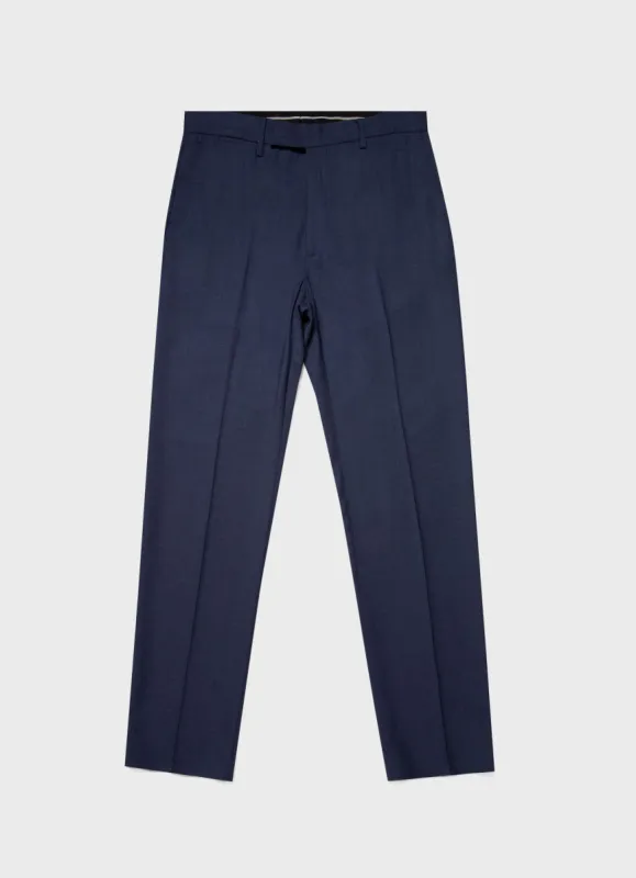 Men's Slim Fit Wool Trouser in Blue Melange sold by Sunspel